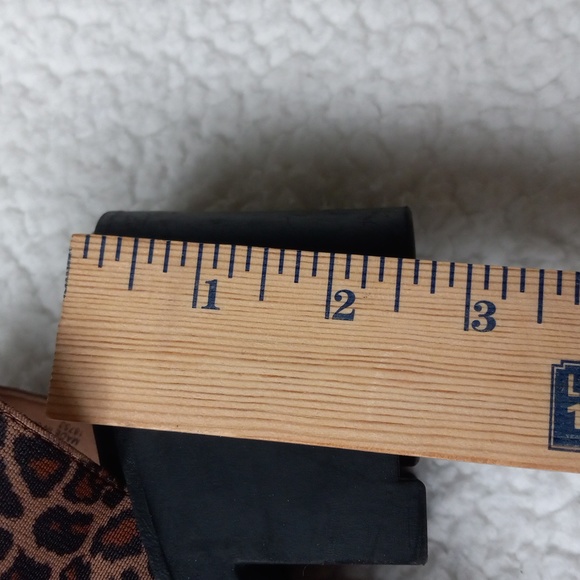 Steve Madden Haidar Block Platform Heels Sandals Size 8 Cheetah Print Y2K - Picture 9 of 9